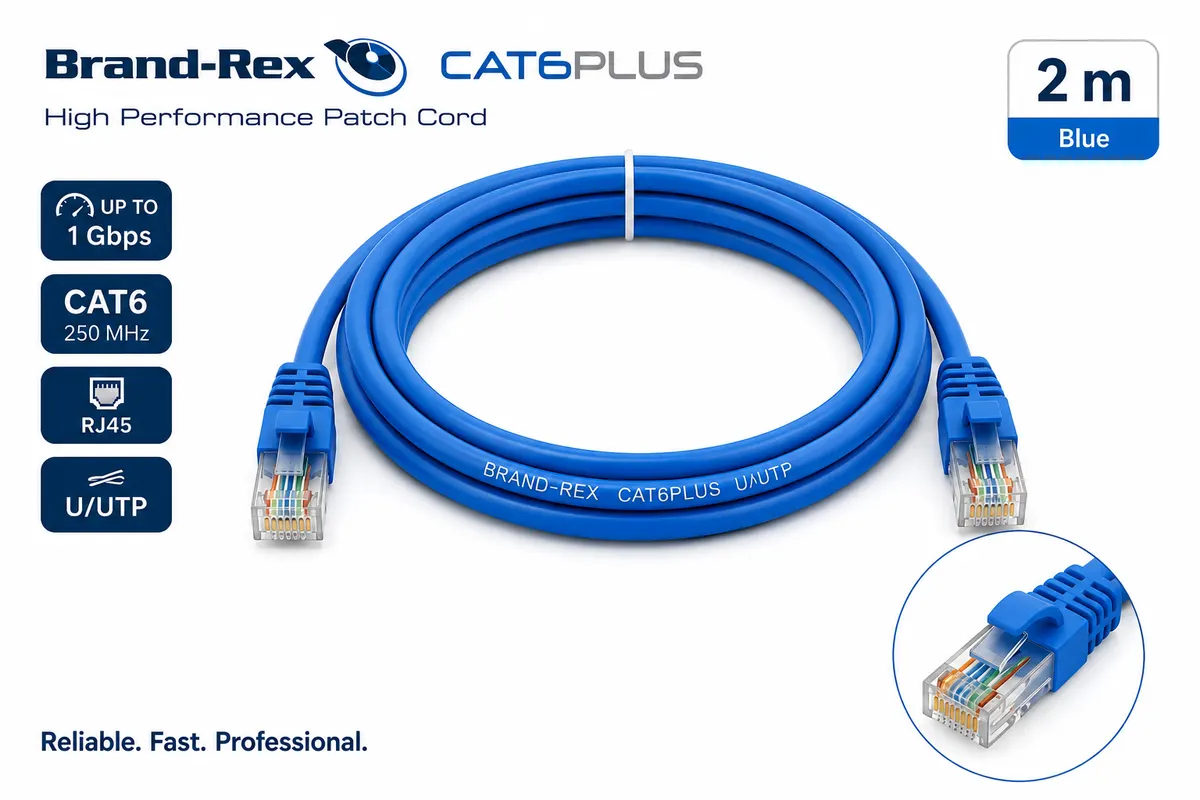 Cablu rețea Brand-Rex CAT6PLUS UTP Cat6 RJ45 2m Albastru - C6CPCU020-444BB