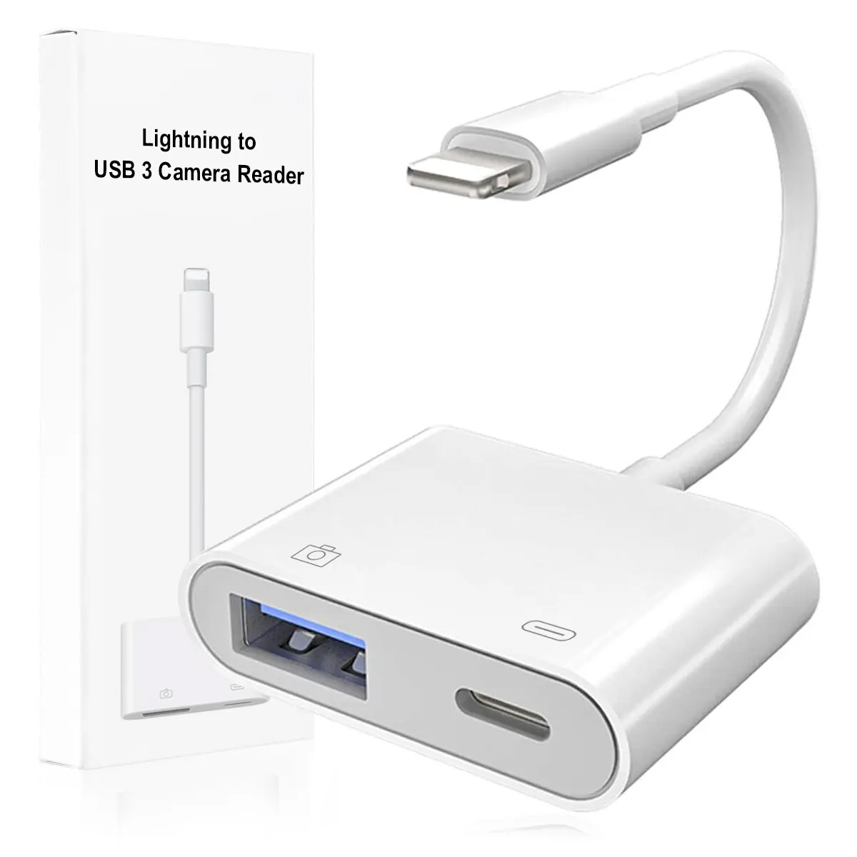 Adaptor Camera Lightning to USB 3.2 Gen1, Apple, alb