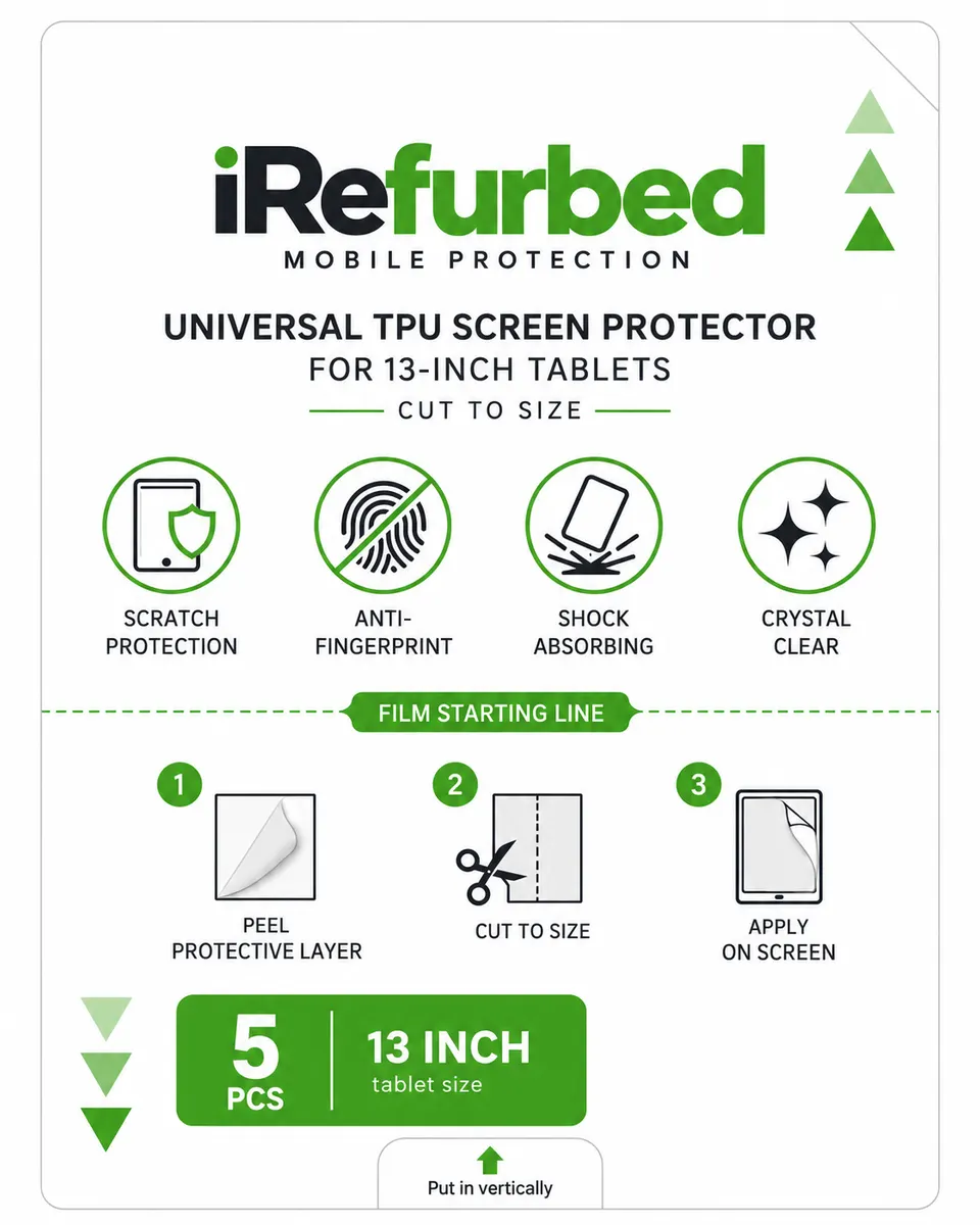 Set 5 Buc Folie de Silicon Transparenta TPU pentru tablete pana la 13"